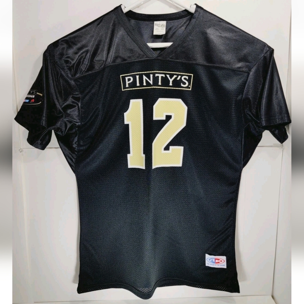 Pintys Fan Zone Nascar CFL LCF #12 Mens Size Large Jersey Black